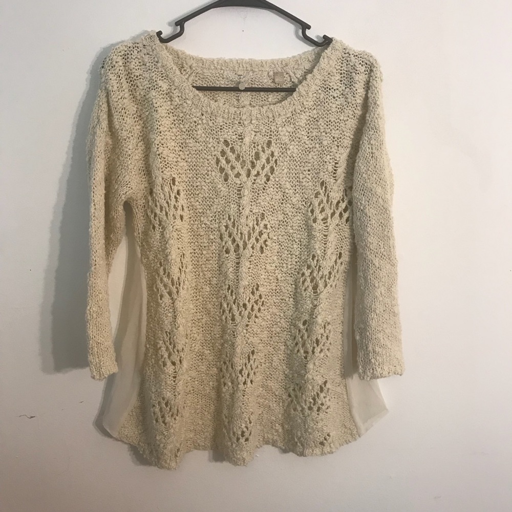 Knittted and knitted sweater